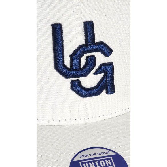 Union Green UG White/Navy Mesh Back Adjustable Rally Snapback Hat Join the Union - Picture 10 of 13